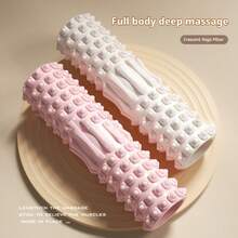 1pc Yoga Foam Roller, Pilates Yoga Fitness Back Muscle Massage Roller, Soft EVA Yoga Block Muscle Roller - Multicolor - View 1