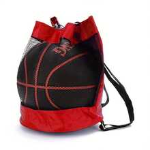 1pc Basketball Backpack, Oxford Cloth One Shoulder Crossbody Bag, Basketball Mesh Pocket Backpack, Volleyball Soccer Bag, Gym Bag - Multicolor - View 3