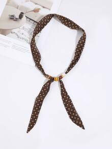 1 pezzo Sciarpa lunga in seta con perline alla moda da donna, nastro per legare borse, fascia per capelli, accessorio regalo, sciarpa di qualità premium, accessorio per capelli, adatto per uscite casual quotidiane - Multicolore - Visualizzare 18