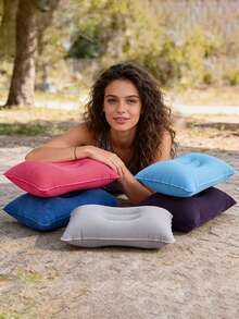 Portable Inflatable Nap Pillow, Outdoor Travel Portable Square Pillow Pad, Inflatable Small Seat Cushion, Lumbar Inflatable Pillow - Multicolor - View 10