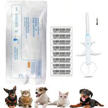 2 paquetes de 1, 4x 8 mm, microchip universal de animales para mascotas, 134, 2 kHz Registro FDX-B Pet ID Microchip para la gestión de perros, gatos, vacas, cerdos, palomas, peces - Multicolor - Ver 1