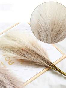 100/80/60/50/30/20/10/8/6/5/3/1pc, 97/55cm, Artificial Reed Grass, Reed, Used For Floor Vase, Vase Filler, Bohemian Country Farmhouse Home Decor, Wedding Party Decoration, Valentine's Day, Birthday, Graduation Gift - Beige Gradient - View 8