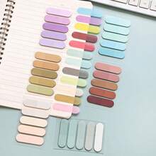 100sheets Transparent Sticky Notes Self-Adhesive Bookmarks Annotation Reading Book Transparent Labels Cute Stationery Back To School Must Have - one-size - View 9
