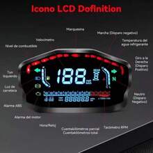 Velocímetro Digital Universal para Motocicleta Tablero Multifuncional con Iluminación LED Repuesto Instrumentos Conducción Diaria Preciso y Fácil Instalación - Negro1 - Ver 9