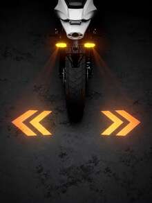 XF.Meraki 2pcs Lampu Proyeksi Sein LED Sepeda Motor, Perlengkapan Sepeda Motor, Mode DRL RGB Mengalir, Lampu Sein Sepeda Motor, Lampu Indikator Belakang dengan Proyeksi Panah Tanah, Lampu Sinyal Sepeda Motor, Aksesoris Sepeda Motor - Pola berlian - View 13