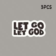 Let Go And Let God, Funny Vinyl Stickers, Computer Stickers, Laptop Stickers, Tablet Stickers, Wall Stickers, Car Stickers, Mobile Phone Stickers, Cabinet Stickers - Light Film - View 11