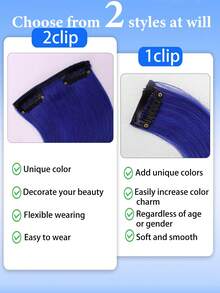 Synthetic Hair Clip-In Volume Booster, Short Thick Hair Extension Piece, For Men With Thin Hair To Add Volume, 5 Inches, Multiple Colors - Multicolor - View 5