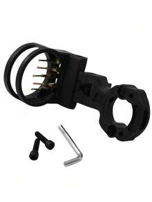 1PC Outdoor Hunting Archery Equipment 5-Pin Sight, Universal Sight For Recurve Bow, Compound Bow And More, Suitable For Hunting, Competition, Training, Improving Shooting Accuracy. Essential Accessory For Archery Practice, Can Be Given As A Gift. - 黑色 - 查看 9