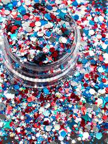 Nail Art Decorations, Ultra-Thin Colorful Solid Color Glitter, Sequins, Four-Pointed Star, Irregular Shaped Mixed Crystal Nail Art Assortment 1 Bottle, Korean-Style DIY Personal Nail Art Decorations, Glitter Sequins, Nail Stickers, Decals, Micro Rhinestones, Press-On Nail Decorations - Multicolor - View 9