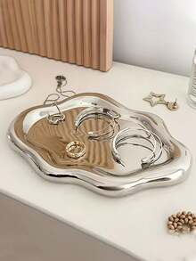 Large Cloud-Shaped Jewelry Tray, Suitable For Storing Necklaces, Earrings, Watches, Rings And Other Jewelry; Unisex, Suitable For Placement In Bedroom, Bathroom Vanity, Desk And Other Various Scenes; Ideal Choice For Home Jewelry Organization. - Multicolor - View 2
