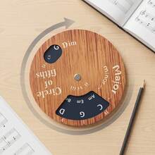 Brown Circle Of Fifths Wooden Musician Melody Wheel,Rotatable Heavy Duty Clear Letter Round Musician Melody Wheel Musical Notes Chords Theory Disc Music Learning Tool - Music Melody Turntable - View 5