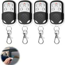 433 MHz Remote Control (4-Pack), Universal Remote For Automatic Doors, Cloning Keychain, Wireless Systems, Compatible With Fixed And Learning Codes. - Multicolor - View 1
