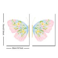 1/2pcs Framed/Unframed Blue & Pink Fantasy Butterfly Vintage Canvas Poster, Abstract Butterfly Wings Academic Style Wall Art Decor, Aesthetic Decoration For Girls Room, Nursery, Dorm, Children's Room, Bedroom, Modern Home Decor - Poster - View 17