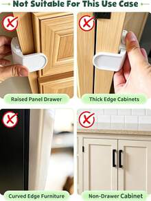 4/2pcs Multifunctional Safety Lock – Anti-Pinch Lock For Doors, Drawers, And Refrigerators; Portable Child-Safety Latch For Cabinets And Lockers - Multicolor - View 5