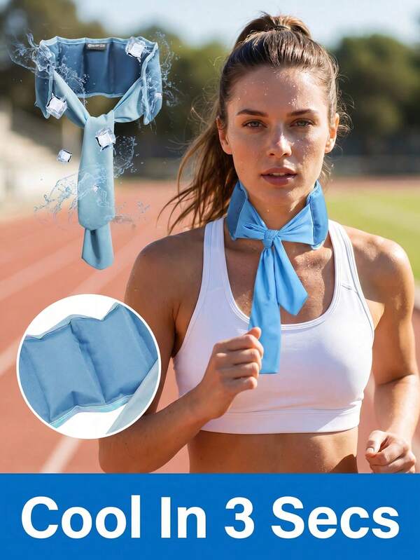 Summer Cooling Neck Ring Ice Pack, Wearable Ice Compress Neck Wrap, Reusable Neck Cooling Tube, Cooling Towel, Unisex, Suitable For Beach Vacation, Hiking Gear, Outdoor Sports, Camping, Holiday, Back To School, Travel, Party, Relieve Heat, Other Cooling Tools