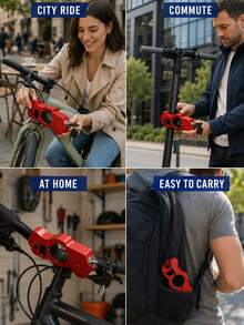 Heavy Duty Alloy Anti-Theft Handlebar Lock Set, Includes 2 Keys, Motorcycle Lock With Combination Lock, Anti-Theft Aluminum Alloy Throttle Lock, Suitable For Motorcycles, ATVs, Scooters And Dirt Bikes, Easy To Install And Remove - Multicolor - View 10