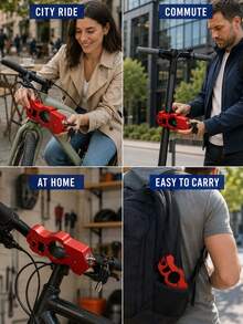 Heavy Duty Alloy Anti-Theft Handlebar Lock Set, Includes 2 Keys, Motorcycle Lock With Combination Lock, Anti-Theft Aluminum Alloy Throttle Lock, Suitable For Motorcycles, ATVs, Scooters And Dirt Bikes, Easy To Install And Remove - Multicolor - View 10