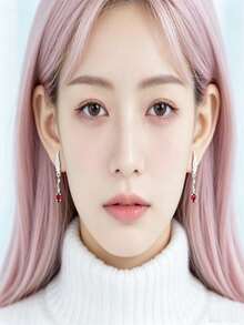 1pc Sweet Cool Unique Dark Style Angel Wings Titanium Alloy Bar Ear Cartilage Piercing Stud - Angel Wing Stud Earrings - View 3