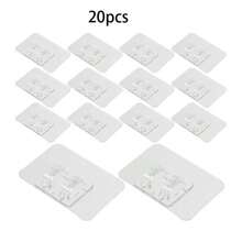 Transparent Drill-Free Kitchen Hardware Hooks, Self-Adhesive Invisible Wall Clips For Kitchen Appliance Cords And Small Tools Storage - View 13