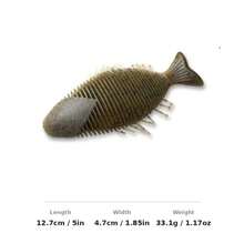2pcs/Bag Realistic Soft Fishing Lures, Artificial Soft Bait, Vibrating Tentacle Design, Artificial Swimming Lure For Bass And Trout Fishing Accessories, Size 12.8cm - A - View 6