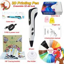 Luxury 3D Printing Pen Set With 2m 22-Color PLA Filament, Tracing Book, Finger Sleeve, Pen Holder, Compatible With ABS Mode, 3-Speed Adjustable, Suitable For Most Creative Craft Enthusiasts - View 10
