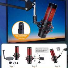 NB35-ProBoom Microphone Boom Arm, Compatible With Blue QuadCast SoloCast Fi Fine AM8 And Most Microphones, Desktop Microphone Stand With 3/8" To 5/8" Adapter - NB35-pro - View 3