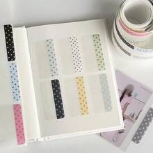 Stiker Indeks Gulung Motif Polkadot Warna Macaron Minimalis Gaya Korea untuk , Aksesori Dekoratif Klasifikasi Album Kartu Foto Perencana Pelajar - A - View 6