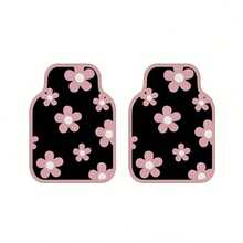4pcs Floral Pattern Car Floor Mats, Suitable For Front And Rear Seats Of Sedans, Universal Fit, SUV Models, Interior Decoration, Protect Car Floor - A - View 8