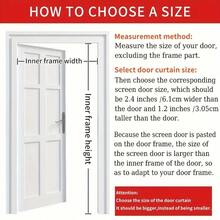 Heavy Duty Magnetic Screen Door, Black Striped Door Curtain, Suitable For Ventilation And Mosquito Prevention, Ideal For Indoor/Outdoor Use, Home Door Mosquito Net, The Best Insect Protection In Summer - A - View 7