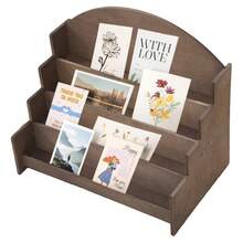 4-Tier Wooden Card Holder Greeting Card Display Stand For Retail, Postcards Z - UK-l404501 - View 12