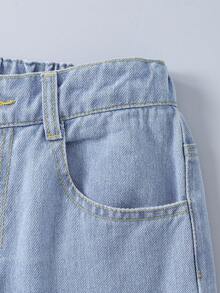 Fashionable Tween Boys Denim Jeans Spring Autumn Winter Long Pants - Light Wash - View 8