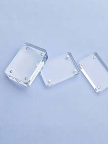 10pcs Transparent Rectangular Acrylic Photo Frames, Premium Magnetic Photo Frames For Desktop Decor And Photo Display, With PS Board - A - View 13