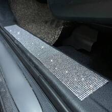 1pc Car Threshold Decoration Strip With Diamond Inlay Car Threshold,Car Anti-Collision Tape Door Edge Sticker DIY Car Accessories - A - View 12