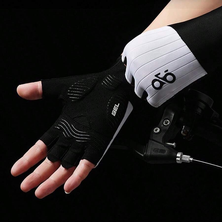 1 Pair Adult Unisex Half Finger Cycling Gloves, Spring/Summer Outdoor Bicycle Riding Sports Indoor Fitness Gloves, Anti-Slip, Slightly Elastic, Breathable, Palm Anti-Slip, Shock-Absorbing
