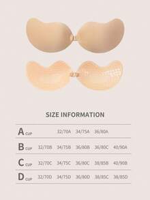 Plus Size Self-Adhesive Bra: Invisible Lift & Push-Up Backless Strapless Adhesive Bra Pads, Mango-Shaped Self-Adhesive Bra - Multicolor - View 5