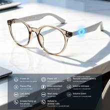 SENBONO Multifunctional Smart Glasses, Translation Glasses, Supports Multi-Language APP Translation, New Unisex Multifunctional Audio Glasses, Built-In Microphone And Speaker, High-Definition Calls And Music Playback, Suitable For Travel And Leisure - View 3