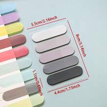 100sheets Transparent Sticky Notes Self-Adhesive Bookmarks Annotation Reading Book Transparent Labels Cute Stationery Back To School Must Have - one-size - View 14