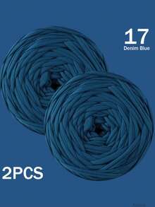 1/2件 T-Shirt 粗毛線，大號 300g±20g/件 - 2cm 寬，柔軟聚酯纖維毛線布料，適用於 DIY 鉤編包包、籃子、地墊、拖鞋、娃娃、毛線手工藝，多色度假風鉤編線，鉤編配件，手工禮物 - 彩色 - 查看 73