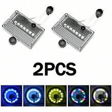 1 buah Lampu Hub Roda Sepeda Bertenaga Surya Warna-warni, Lampu Sepeda Gunung LED RGB Tahan Air, Lampu Ban Berkedip, Lampu Peringatan Sepeda - lampu sepeda - View 13
