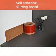 1 cuộn nẹp trang trí tự dính 1m/2m, nẹp chân tường bằng vinyl, thiết kế vân gỗ, nẹp chân tường PVC dẻo, thích hợp trang trí phòng khách và phòng ngủ. - Nhiều màu - Xem 10