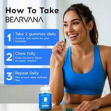 BEARVANA Peach Support Women's Multivitamin Gummies - Includes Herbal Extracts & Essential Vitamins - Berry Flavor - 60 Gummies - 桃子支持 - 查看 5
