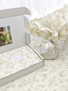 Gift Wrapping Paper 50*35cm, Thin Moisture-Proof Wrapping Paper, Suitable For Gift Wrapping, Clothing Packaging, Fragile Item Protection, Birthday Decoration, Valentine's Day, Halloween, Christmas Gifts, Decorative Packaging (Beige Floral) - Rice-patterned Flower - View 10