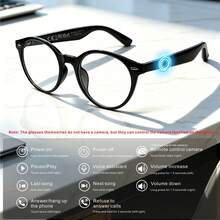 SENBONO New Fashion Smart Glasses, AI Smart Glasses With Multi-Language Translation, Multi-Function Audio Glasses, Built-In Microphone And Speaker, High-Definition Voice Call, Music Playback, Unisex - View 8