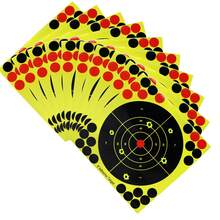 5/15pcs 8-Inch Outdoor Archery Splatter Target Paper, Shooting Practice And Competition Equipment - Yellow - View 6