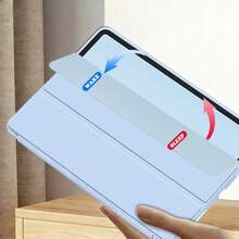 3-Fold Tablet Protective Case A16, Compatible With IPad 11th Gen Tablet Protective Case, Matte TPU Soft Shell Anti-Drop/Anti-Fall/Minimalist/Casual Hot-Selling Foldable Tablet Protective Case, Compatible With IPad 8th Gen 10.2", 9th Gen 10.2", 10th Gen Tablet Protective Case, Pad 2 11"/Pad SE 11" 2023 Tablet Protective Case - Baby Blue - View 3