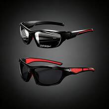 Men's Outdoor Sports Fashion Glasses, Full-Frame Shield Colorful Lens, Anti-Slip Temple, Suitable For Cycling, Driving, Hiking, Fishing And Outdoor Activities - Multicolor - View 2