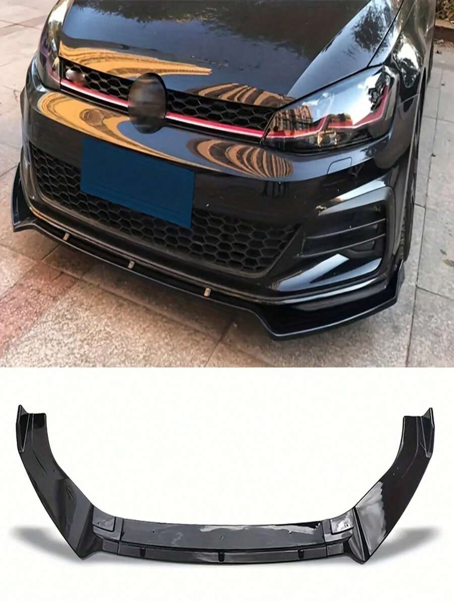 1 مجموعة تعديل السيارة شفة أمامية مناسبة ل- Golf 7 7.5 MK7 MK7.5 GTI GTD R R-Line 2012-2020 شفة المصد الأمامي الموزع طقم الهيكل الجسدي - A - مشاهدة 1