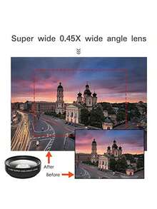 Phone Lens, Phone Camera Lens, Lens Kit, 0.45x Wide-Angle Lens And 12.5x Macro Lens, Phone Wide-Angle Macro Clip-On Lens, Phone Camera Lens Kit, Phone Camera Lens Kit For IOS And Android Smartphones, Tablets, Compatible With Android Phones, Creative Photography Phone Accessories For Summer Vacation Travel - Lens - View 4