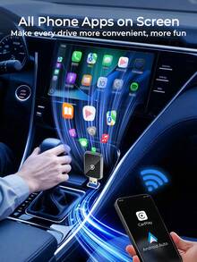 REMAX Adaptador inalámbrico CarPlay & Android Auto - Enchufe directo - Ver 3