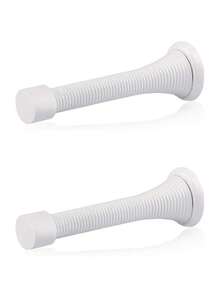 2/4pcs Spring Door Stopper, Heavy Duty Wall Mounted Door Stopper With Rubber Buffer Head Flexible Spring Door Stopper Wall Protector, Suitable For Home, Office Decoration - Multicolor - View 7